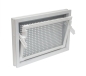 Preview: Kellerfenster weiss 80 x 60 cm Isolierverglasung 3.3 incl. Schutzgitter, Insektenschutz, 4 Fensterbauschrauben
